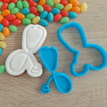 Load image into Gallery viewer, Stethoscope Cookie Cutter &amp; Fondant Stamp