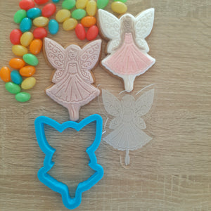 Fairy Raised Acrylic Fondant Stamp & Cookie Cutter