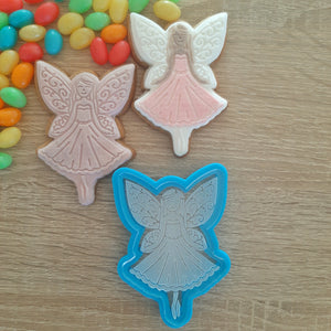 Fairy Raised Acrylic Fondant Stamp & Cookie Cutter