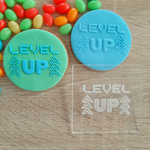 Load image into Gallery viewer, Level Up Raised Acrylic Fondant Stamp