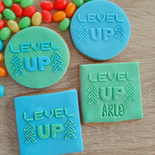 Load image into Gallery viewer, Level Up Raised Acrylic Fondant Stamp