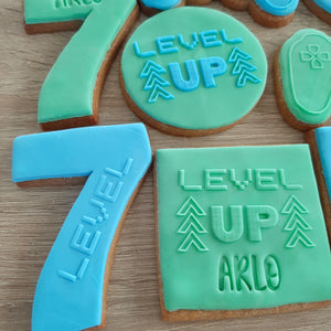 Level Up Raised Acrylic Fondant Stamp