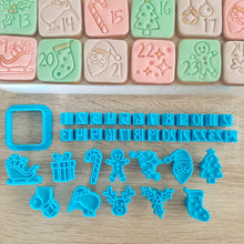 Load image into Gallery viewer, Advent Calendar Cookie Stamp &amp; Cutter Set