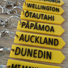 Load image into Gallery viewer, NZ Town Sign Key Ring