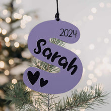 Load image into Gallery viewer, Personalised Letter Christmas Decoration