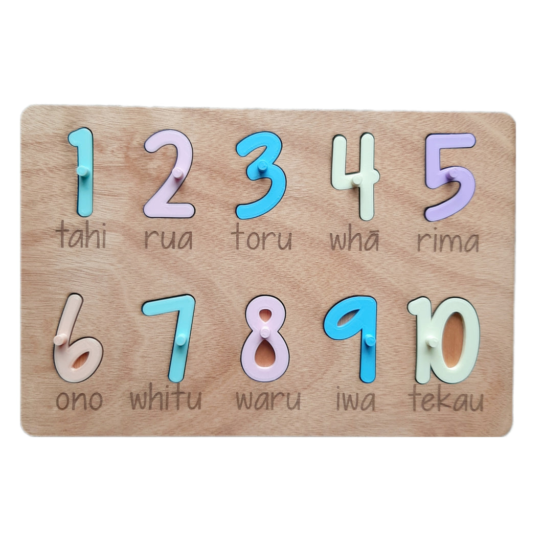 Numbers 1-10 in Māori Puzzle - Pastels