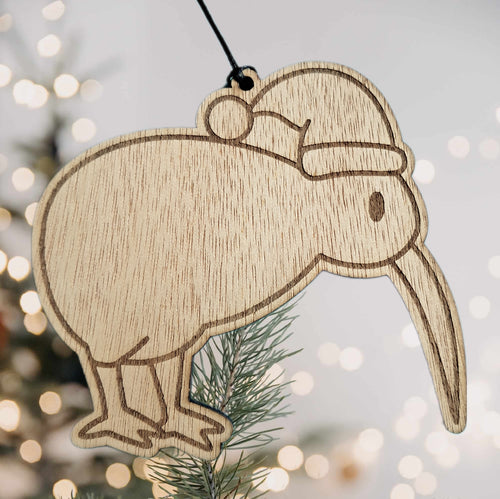 Kiwi Wooden Christmas Decoration