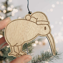 Load image into Gallery viewer, Kiwi Wooden Christmas Decoration