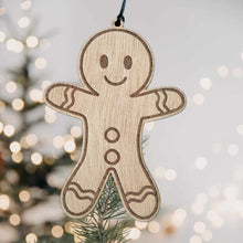 Load image into Gallery viewer, Gingerbread Man Wooden Christmas Decoration