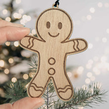 Load image into Gallery viewer, Gingerbread Man Wooden Christmas Decoration